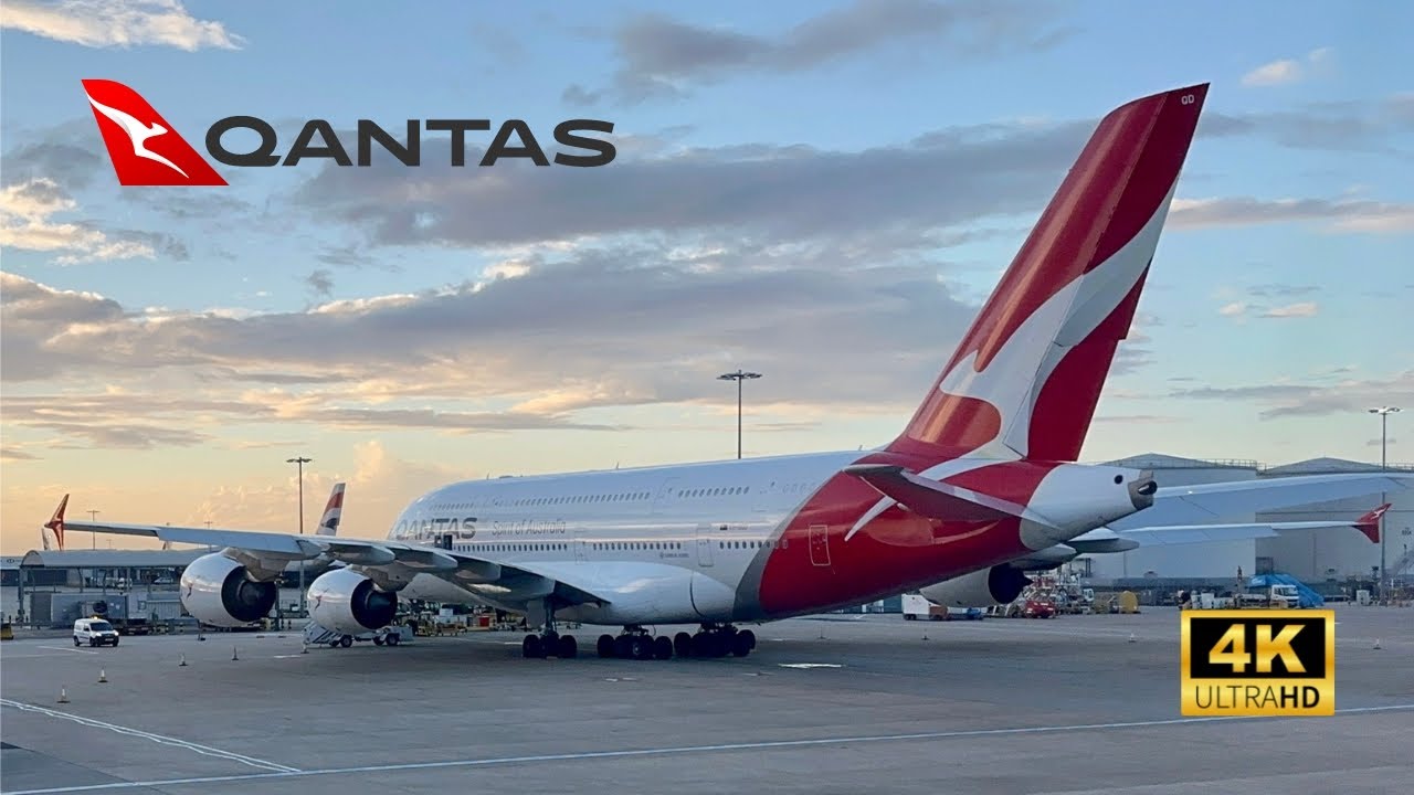 QANTAS A380 QF2 Economy Class - London to Sydney via Singapore, Qantas Lounges (OCT 2023) (4K)
