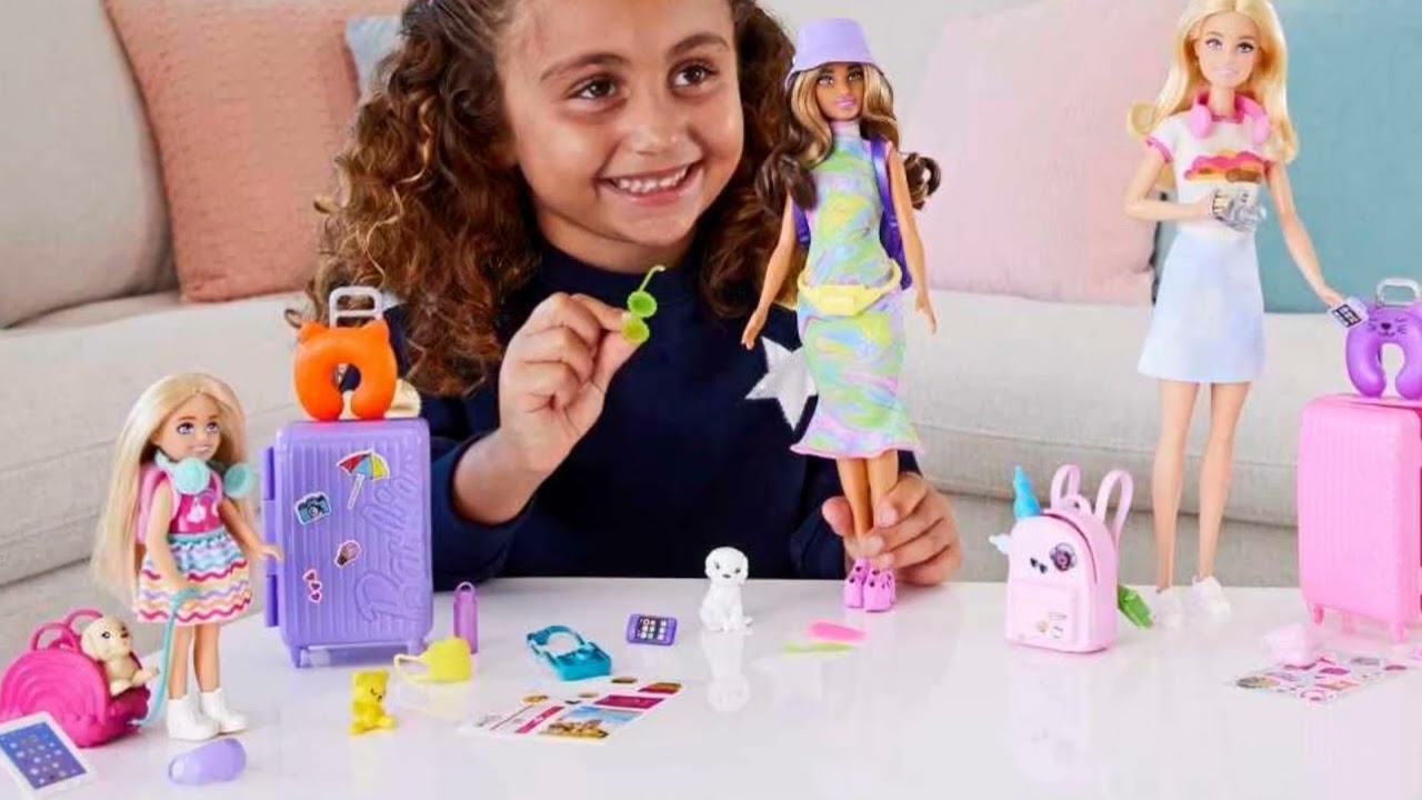 TRAVEL ADVENTURE! ✈️ Barbie Chelsea Doll & Puppy Travel Set Unboxing (6 Fun Accessories & Backpack)
