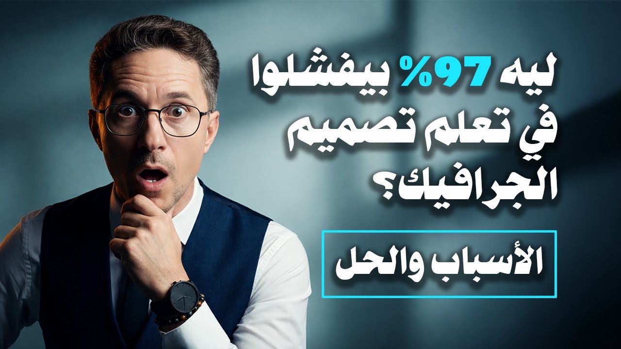 ليه 97% بيفشلوا في تعلم الجرافيك ديزاين؟ | الأسباب الحقيقية والحل العملي 2026