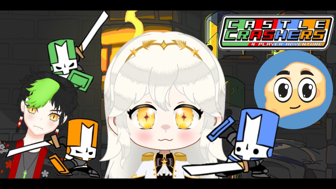 【 Castle Crashers】3 bocos indo salvar princesas 【VTUBER】