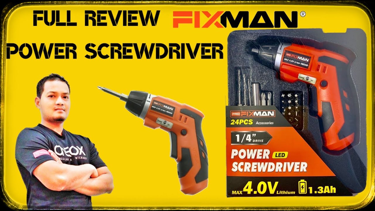 Full Review FIXMAN Pro Cordless Screwdriver  | Unboxing dan Test Power