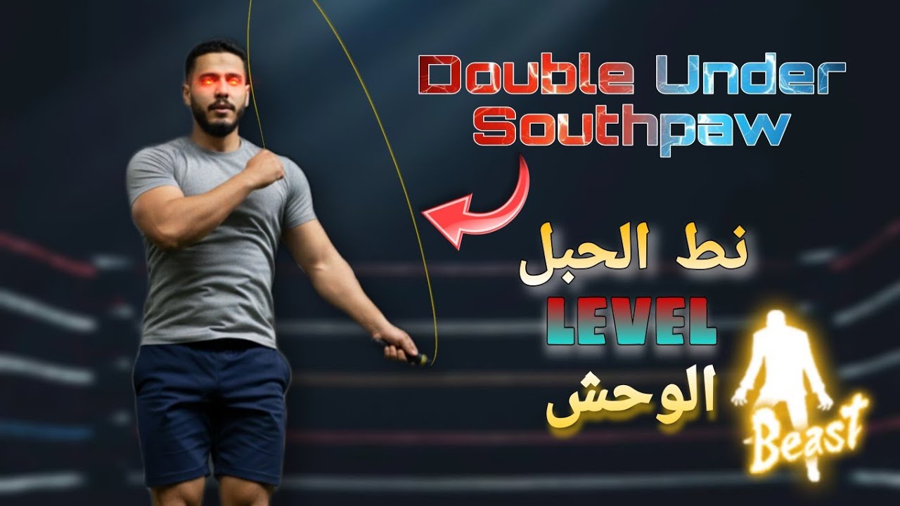 حركة هتاخد الكارديو بتاعك فحتة تانية ❤️‍🔥 مهارة نط الحبل Double Under Southpaw 