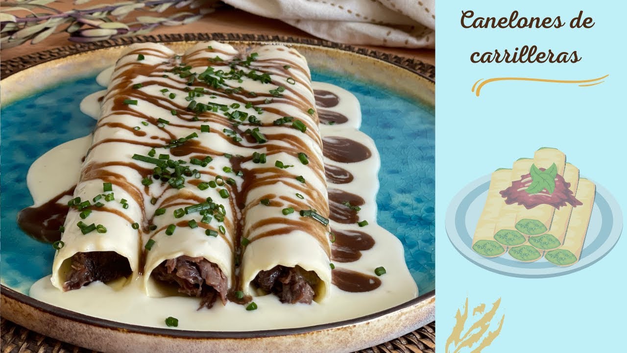 🔝​ Receta CANELONES de CARRILLERAS de TERNERA 🔝​