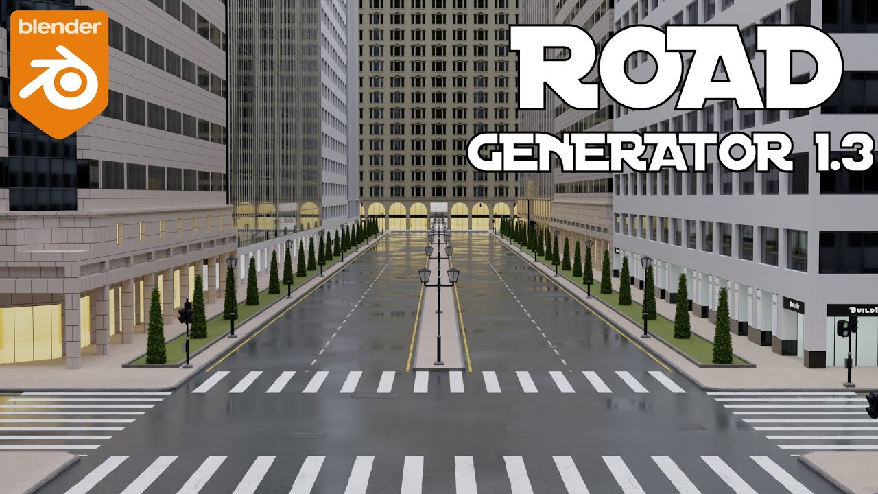 City Road Maker v1.3 - Blender Geonodes