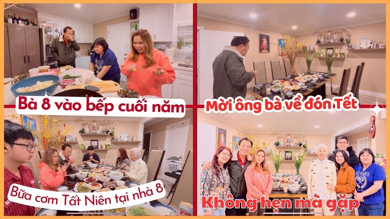 Ngày cuối năm mưa ngập khu nhà bà Ngoại - Bữa cơm tất niên nhà 8 - Chị Khanh dự đoán năm sau của 8