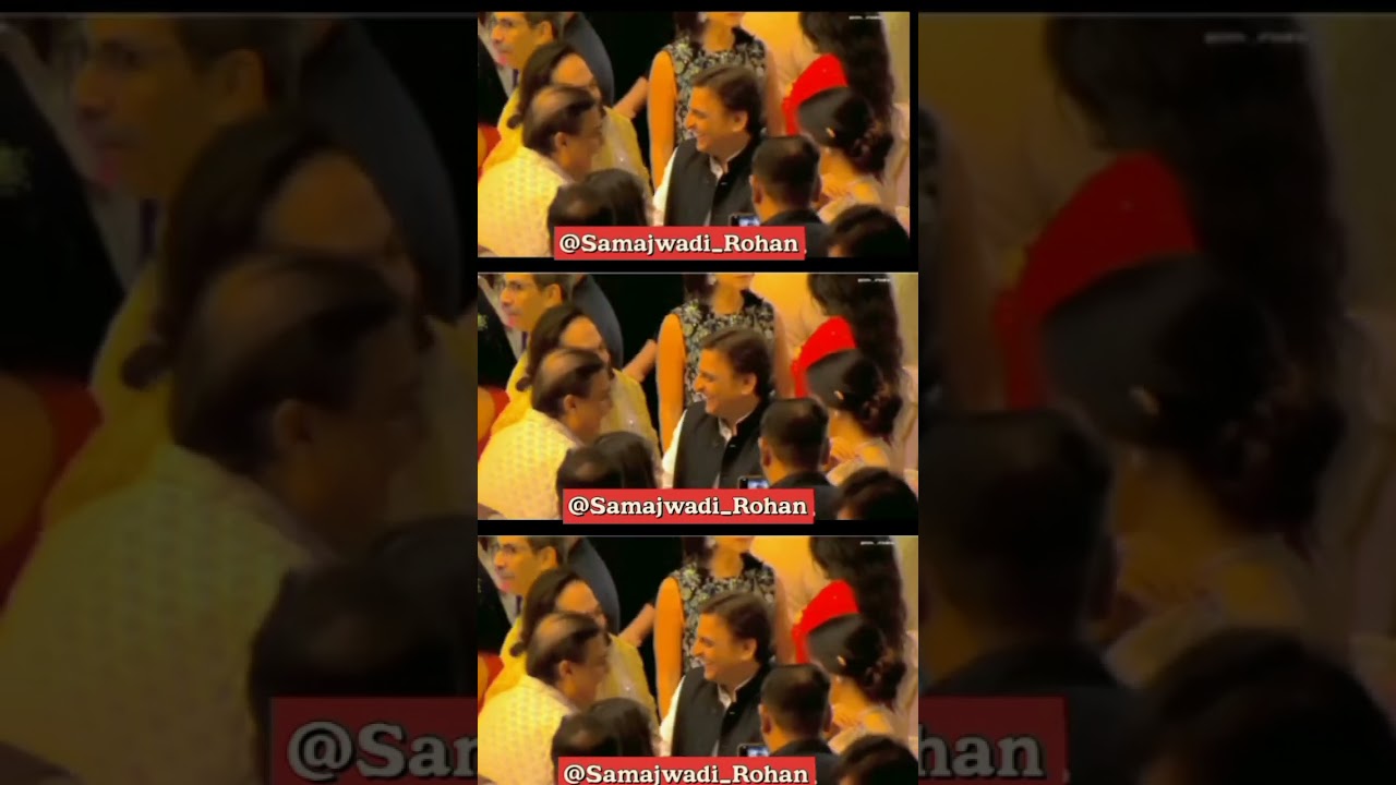 akhilesh yadav,anant ambani radhika wedding 🤝 #akhileshyadav #ambani #ambaniwedding #ambanifamily 😈👑