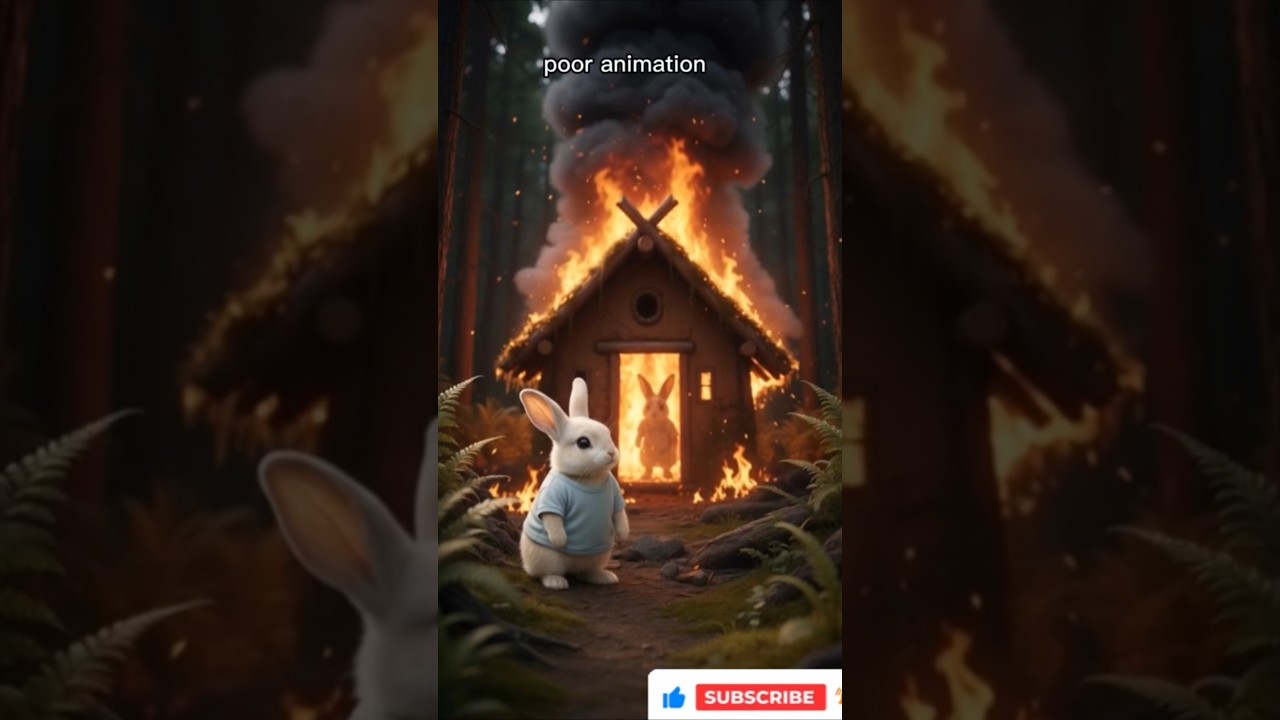 😥the poor rabbit lost his mother 