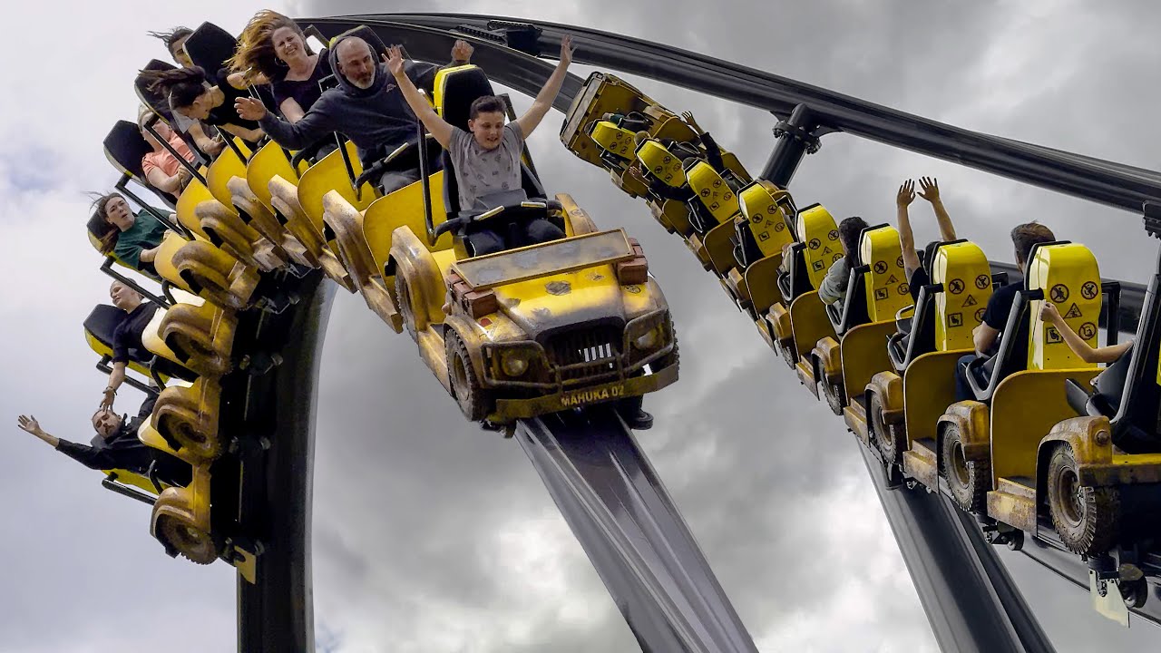 Mahuka Intamin Single Rail Coaster Off Ride Footage – Walibi Rhône Alpes, no copyright