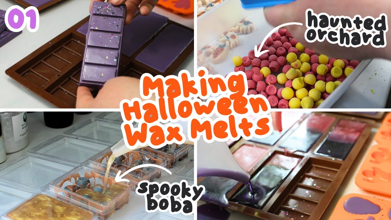 Making Wax Melts for Halloween Pt 1 | Silent Studio Vlog