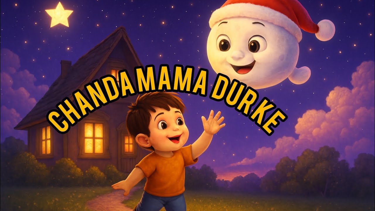 चंदा मामा दूर के 🌙 | Chanda Mama Kids Song | Hindi Rhymes for Babies