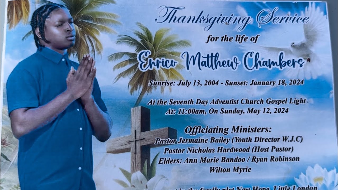 in loving memory of  the late Enrico Matthew Chambers he was killed in Johnson bush it little London