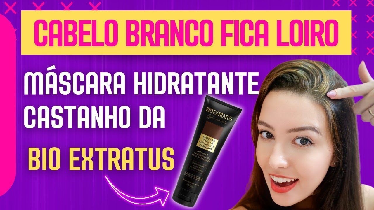 Cobrir cabelos brancos com a máscara hidratante colorante Bio Extratus | Tutorial Completo Parte 1