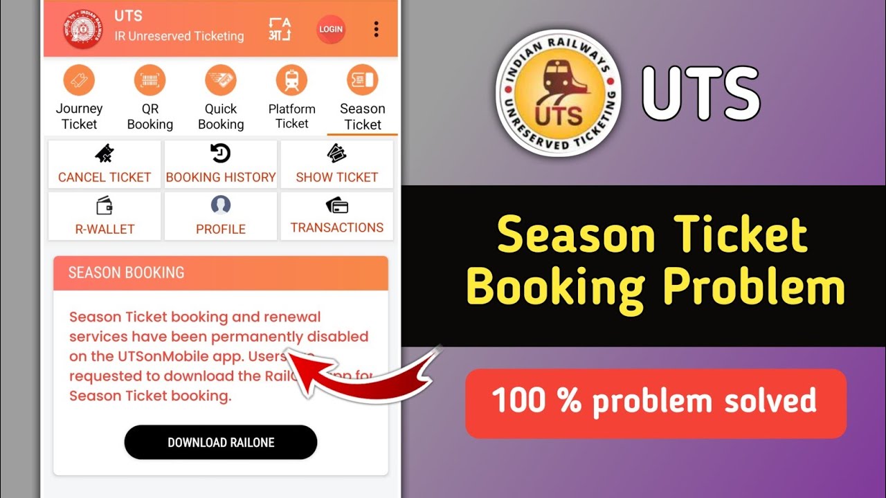 Uts Season Ticket Booking and Renewal Not Working Problem Solution
