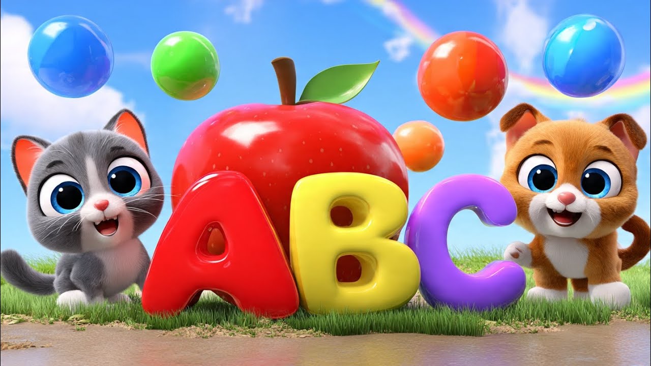 ABC Song for Kids | A for Apple 🍎 B for Ball ⚽ | Learn Alphabets | Kids Cartoon