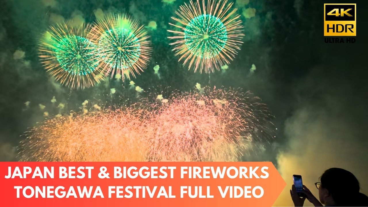 BEST & BIGGEST FIREWORKS IN JAPAN in 4K60 HDR! Tonegawa Fireworks Festival