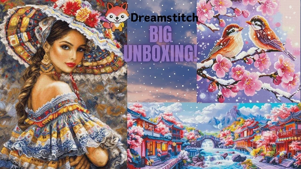 Big dreamstitch unboxing - Counted cross stitch, landscape😍 Tools and more