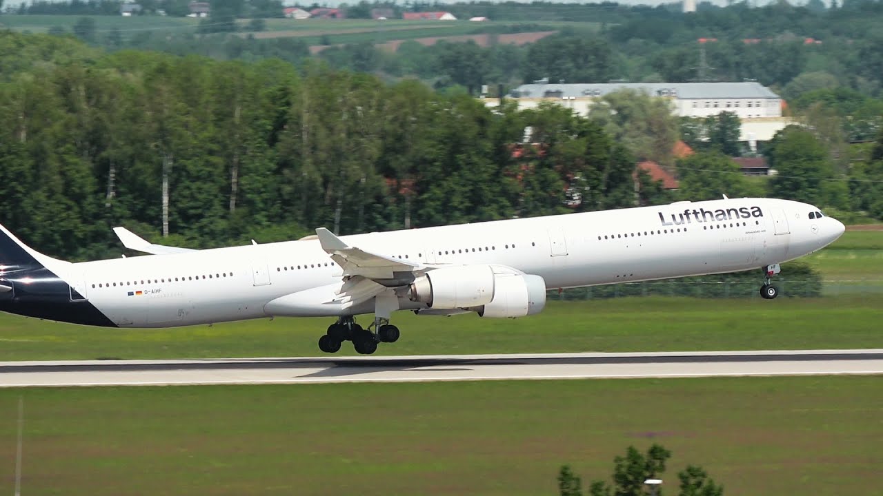 30min of NON-STOP PLANESPOTTING @ MUNICH AIRPORT FULL DAY w/ ARRIVALS & DEPARTURES on RWY 08L