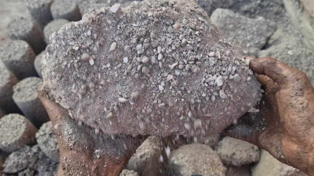 ASMR: New Video Floor Crumbling 🤤💯 Satisfying Gritty Reused Pure Cement, Super Duper Crunchy