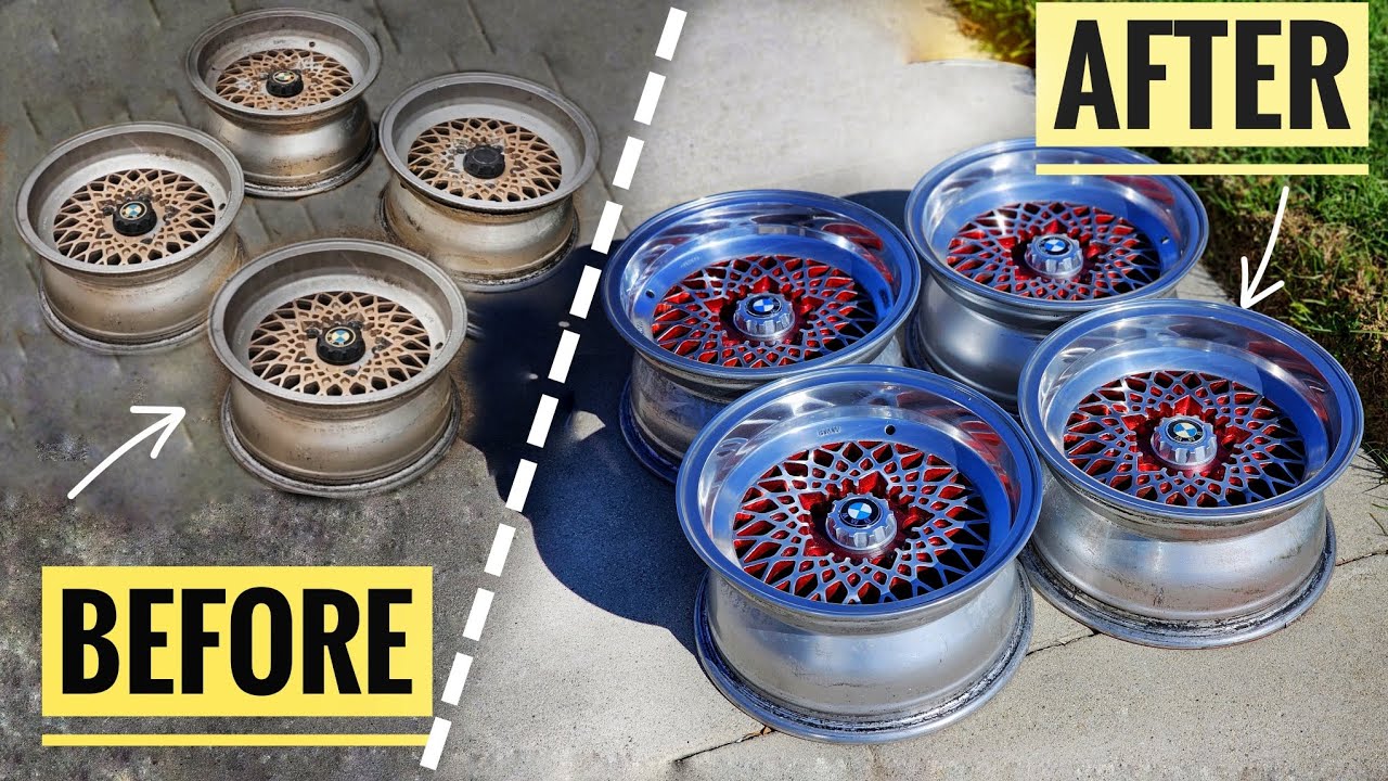 RESTORING 48 YEARS OLD BMW E24 MAHLE WHEELS. РЕМОНТ 48-Й ЛЕТНИЙ КОМПЛЕКТ КОЛЁС МОЕГО BMW  630CSI