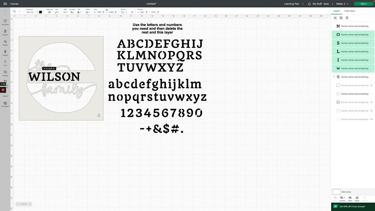 Add Custom Name to Your Shadow Box SVG File in Cricut Design Space