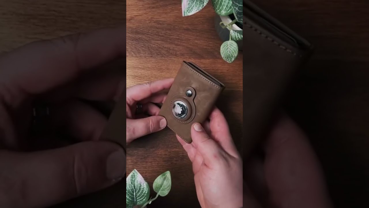 Wallet with Airtag tracker slot that can hold 12-16 cards 