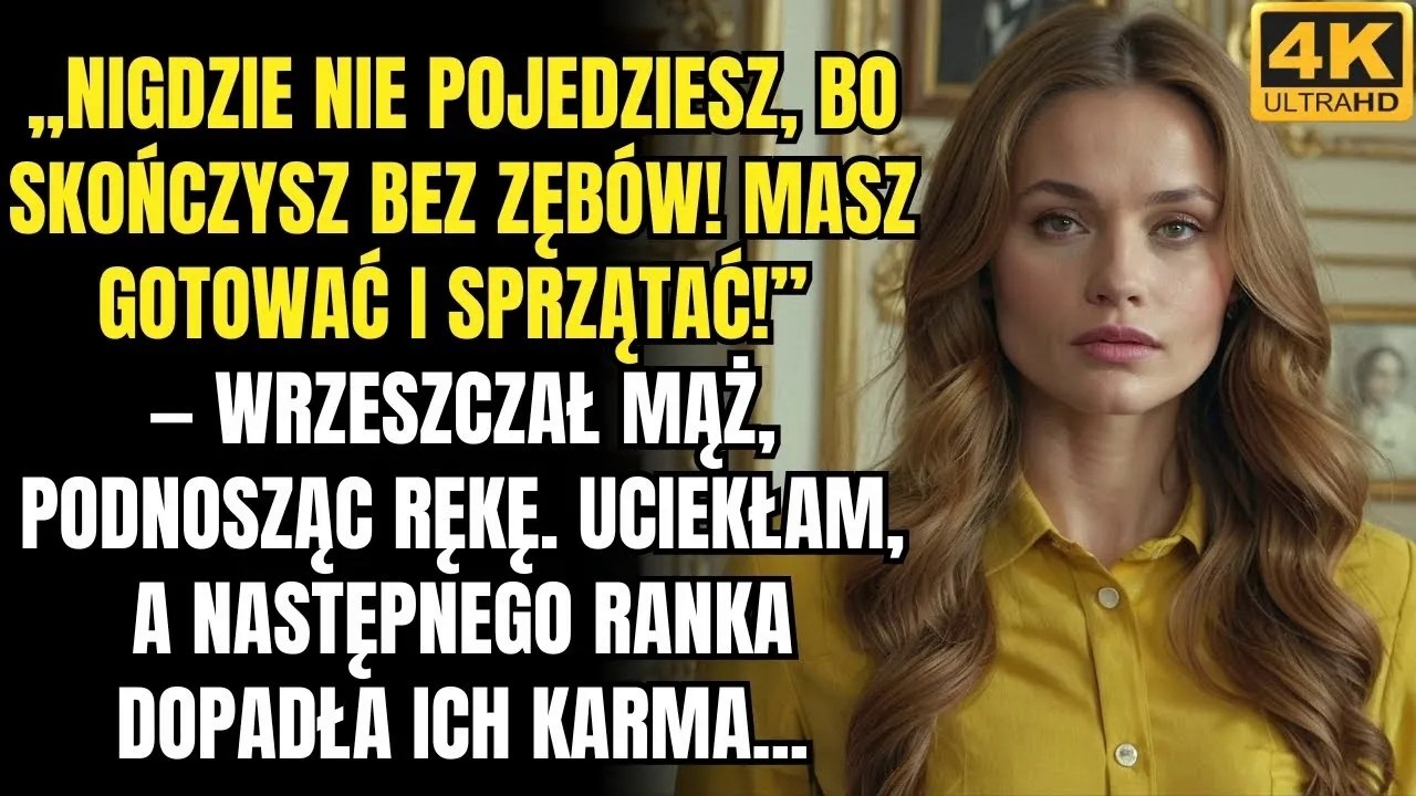 „Nie pojedziesz! Masz gotować!” — wrzeszczał mąż   Uciekłam  Rano dopadła ich karma