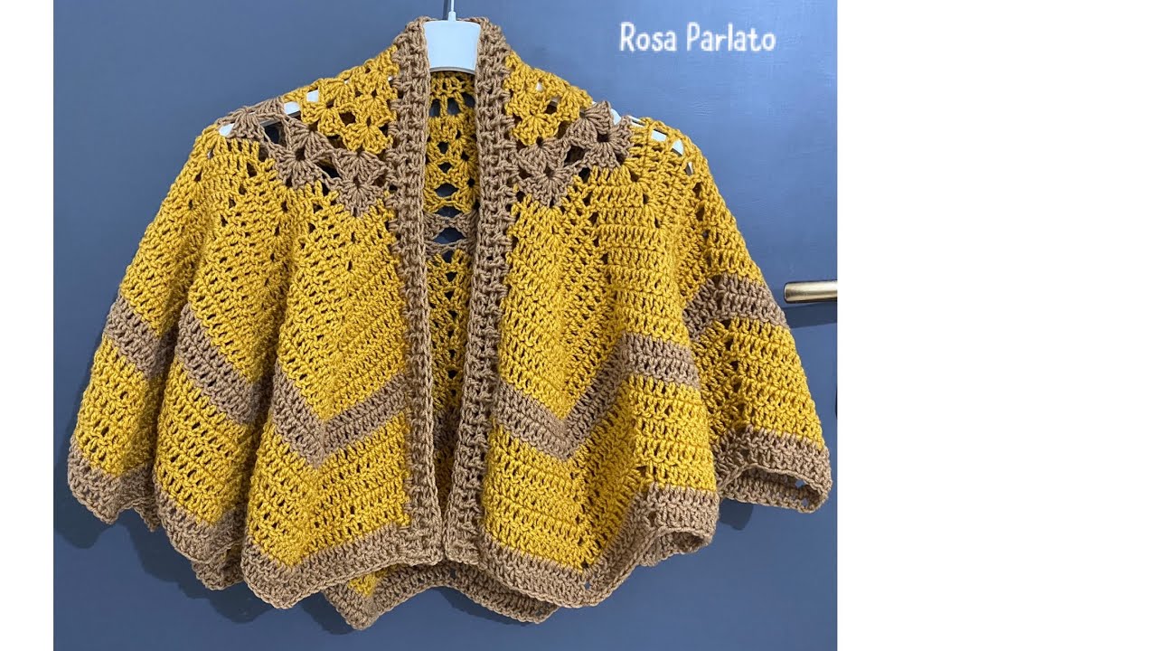 Mantella semplicissima a uncinetto facile 🧶crochet @Rosa Parlato