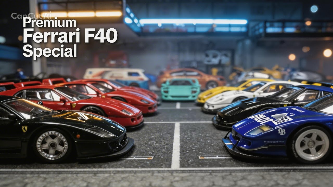 Ferrari F40 Premium Collection (1:64) | Liberty Walk vs LM vs Stock | Diorama Cinematic Showcase