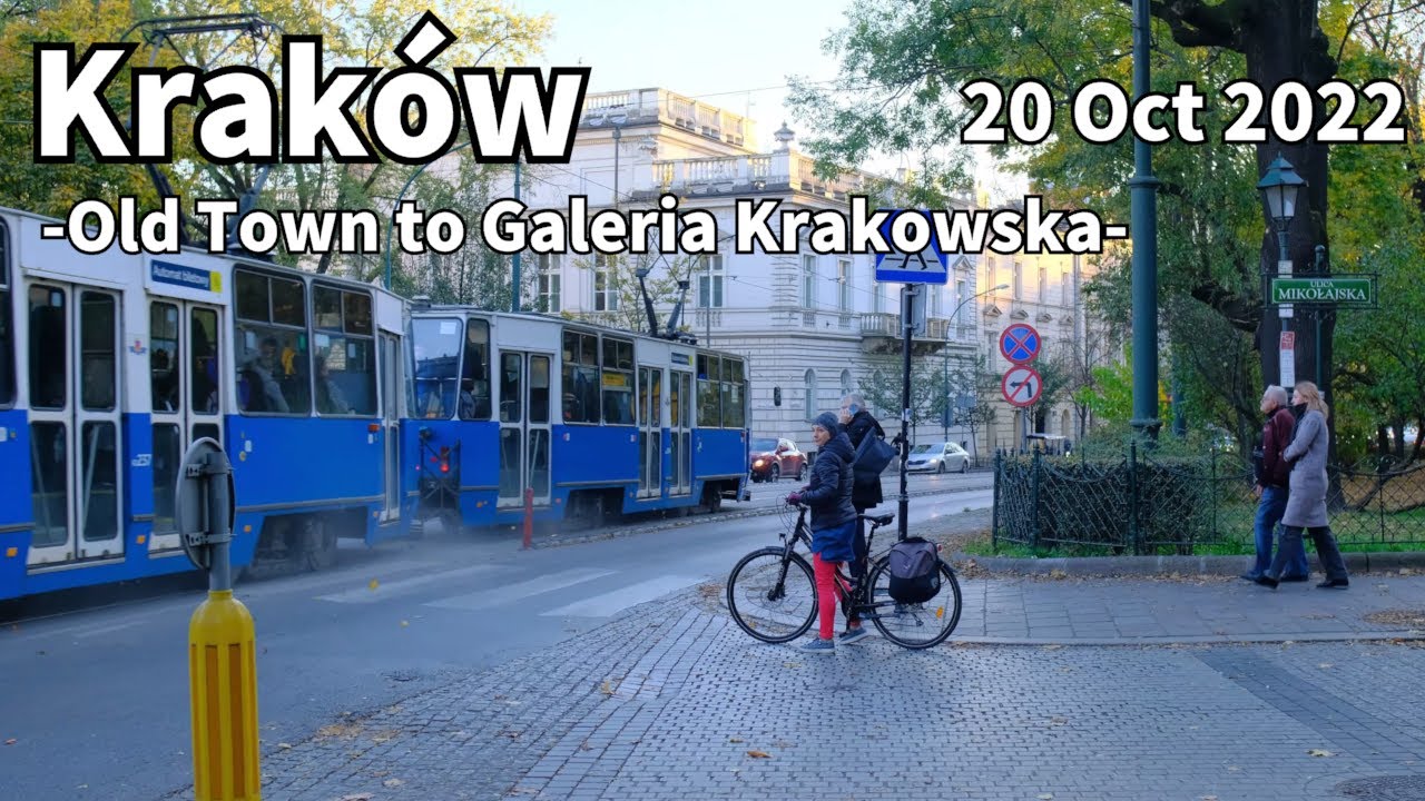 Autumn Walk Kraków Old Town to Galeria Krakowska in Poland - October 2022 | Walking Tour