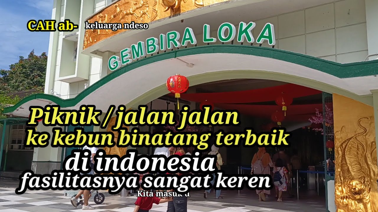 Hari ini kita jalan jalan ke kebun binatang gembira loka #CAHab #keluargandeso