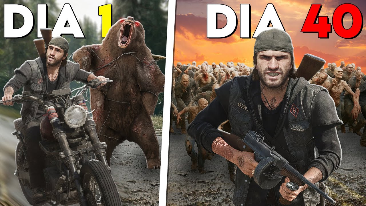 Eu sobrevivi 40 DIAS no Days Gone com MODS... e foi incrível!