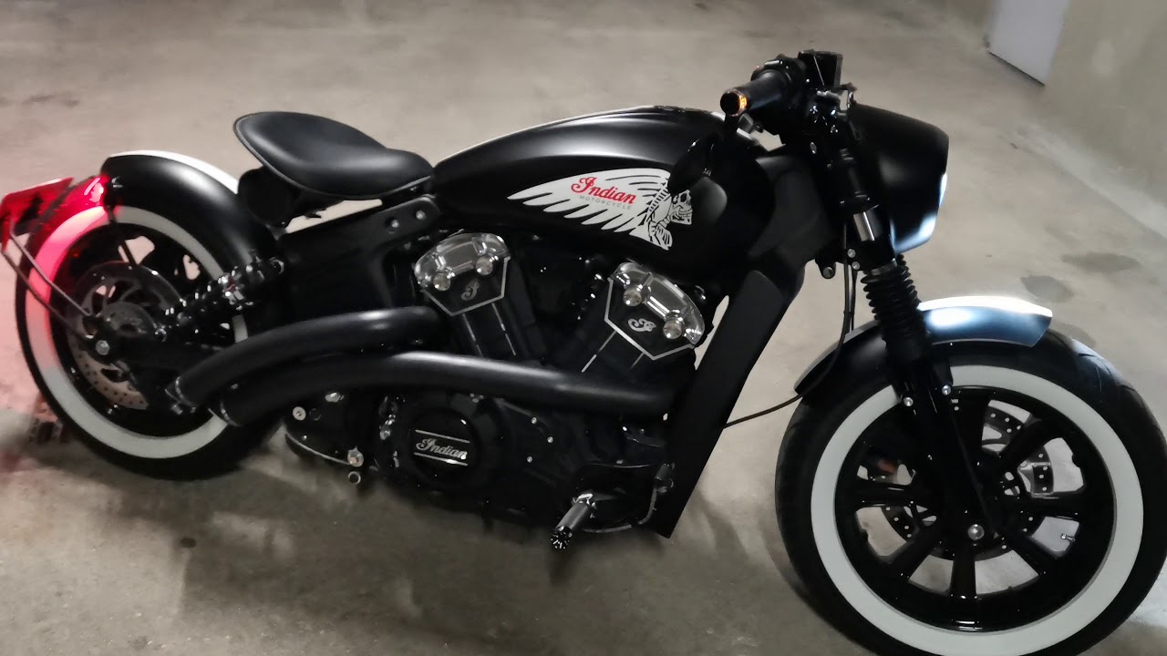 Indian Scout Bobber custom with Freedom Performance Radical Radius