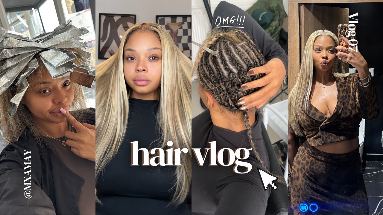 hair vlog ♡ : MIDDLE PART SEWIN INSTALL, FRESH HIGHLIGHTS & HAIRCARE