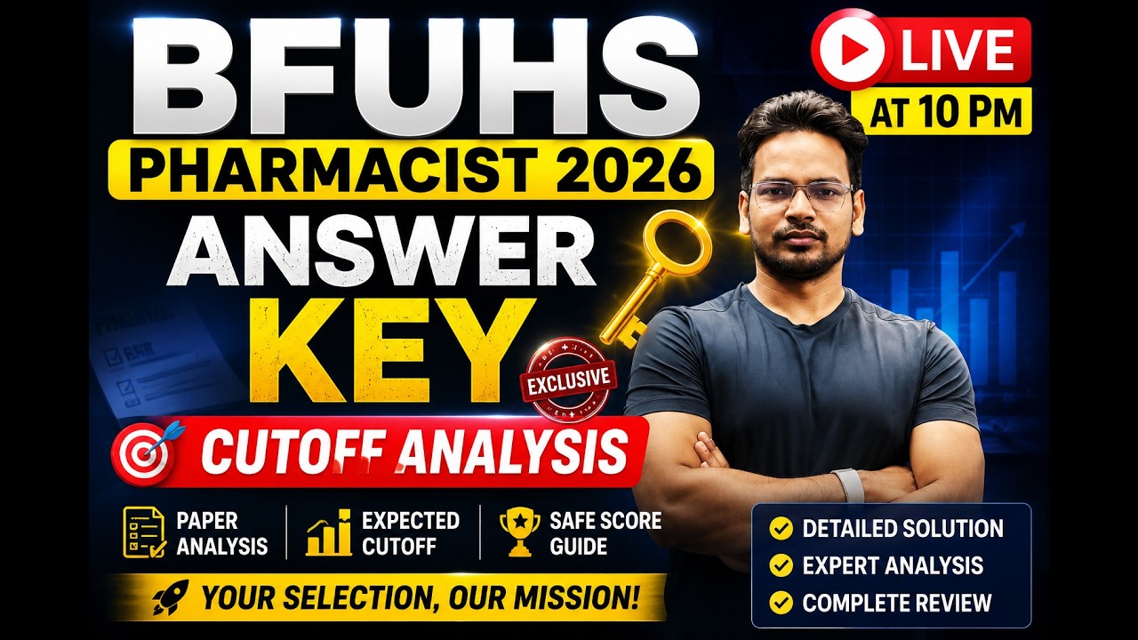 BFUHS Pharmacy Officer answer key 2026 I BFUHS Pharmacist 2026 cutoff? 😱 Complete Paper Analysis