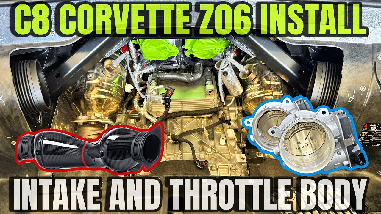C8 Corvette Z06: установка карбонового воздухозаборника Eventuri и дроссельных заслонок Soler!