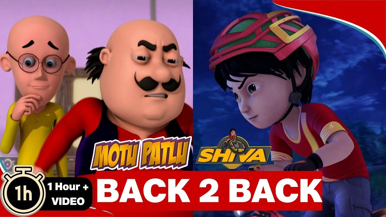 Motu Patlu | Shiva | Back To Back Episodes | Baby Dinosaur | The Plane Hijack