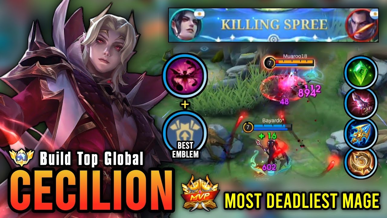 DEADLIEST MAGE!! CECILION BEST BUILD 2024 | TOP GLOBAL CECILION GAMEPLAY - MOBILE LEGENDS