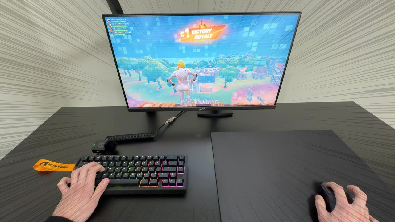【実写】ATTACK SHARK X68 HE キーボード打鍵音 ASMR【フォートナイト/Fortnite】