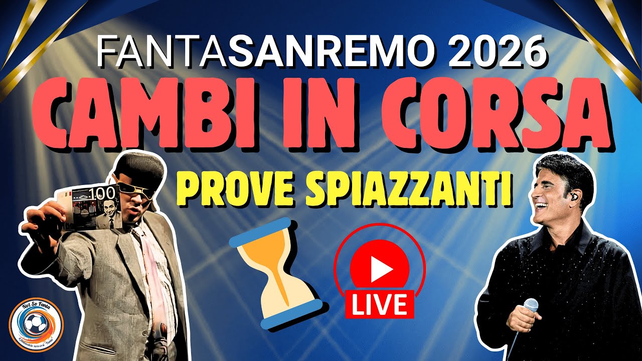 SCADENZA POSTICIPATA! Sal Da Vinci Vola e Ultime News dalle Prove (Live Formazioni FantaSanremo)