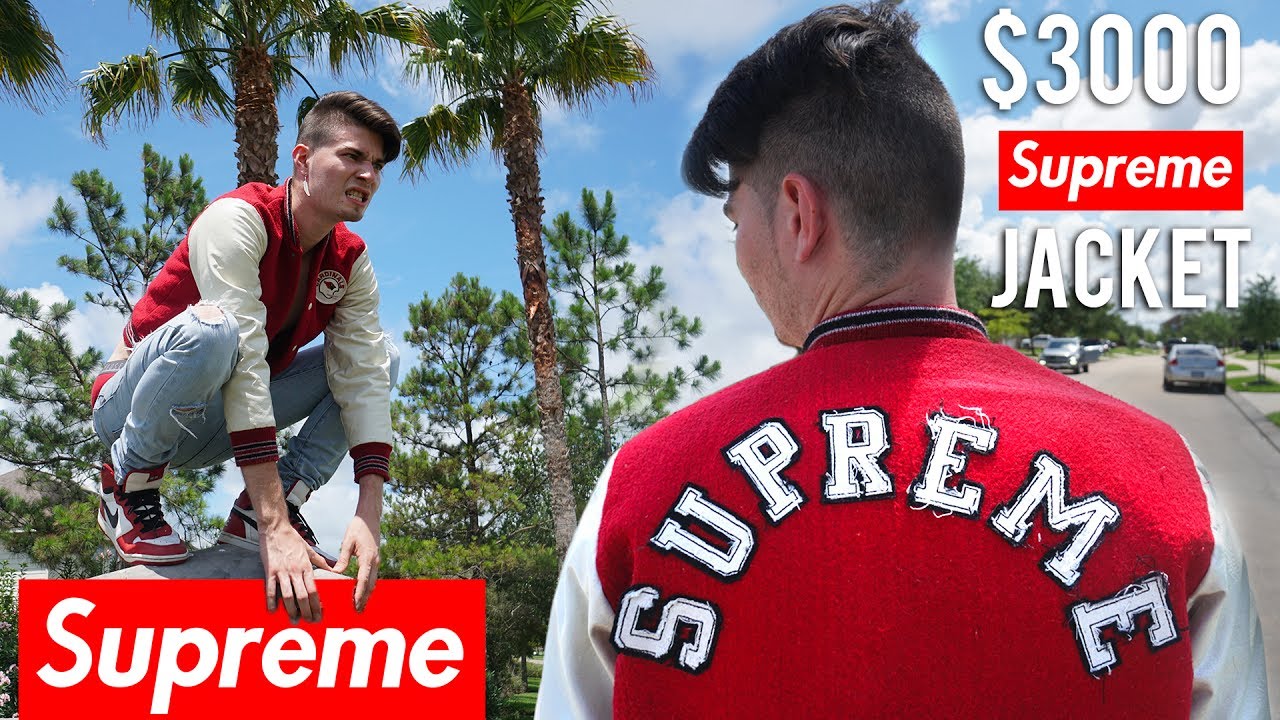 I GOT A SUPREME VARSITY JACKET!! $3000 IT'S LIT?!! (CLICKBAIT)