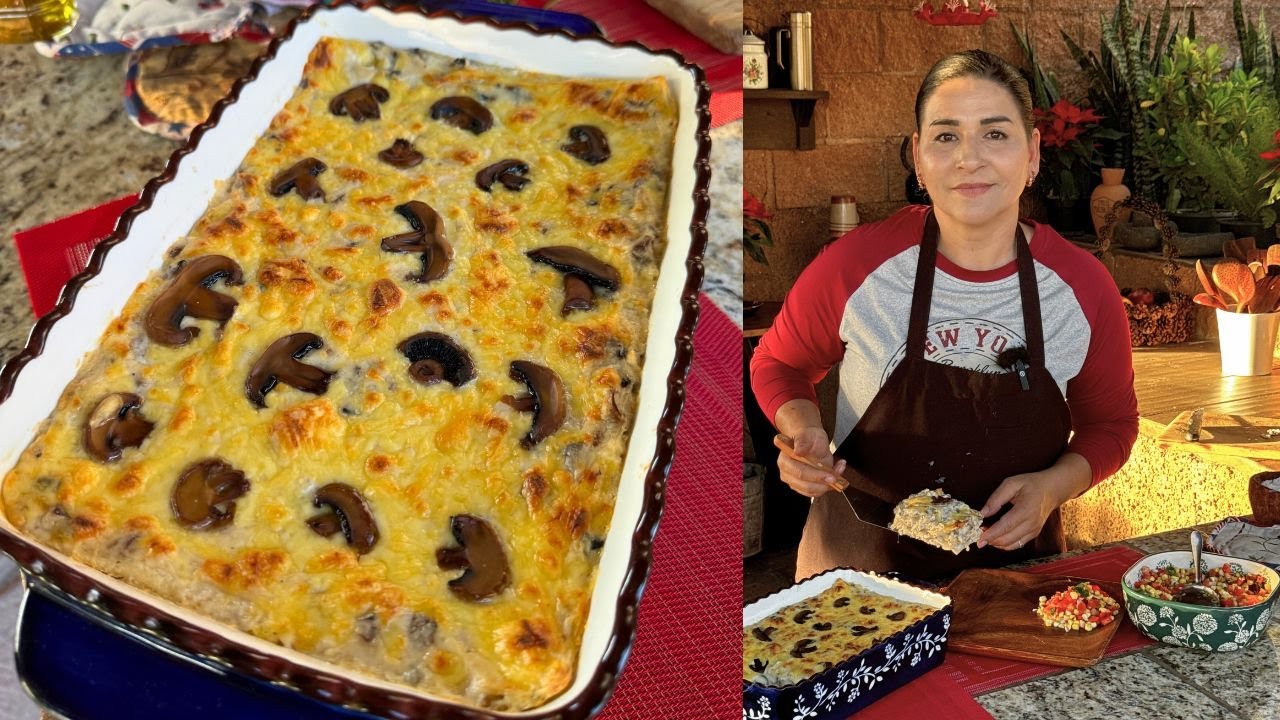 Lasaña Navideña de Pollo al Horno - Receta Unica que te Encantara - La Herencia de las Viudas