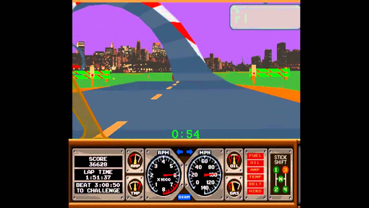 Race Drivin Super Stunt Track on Mame64