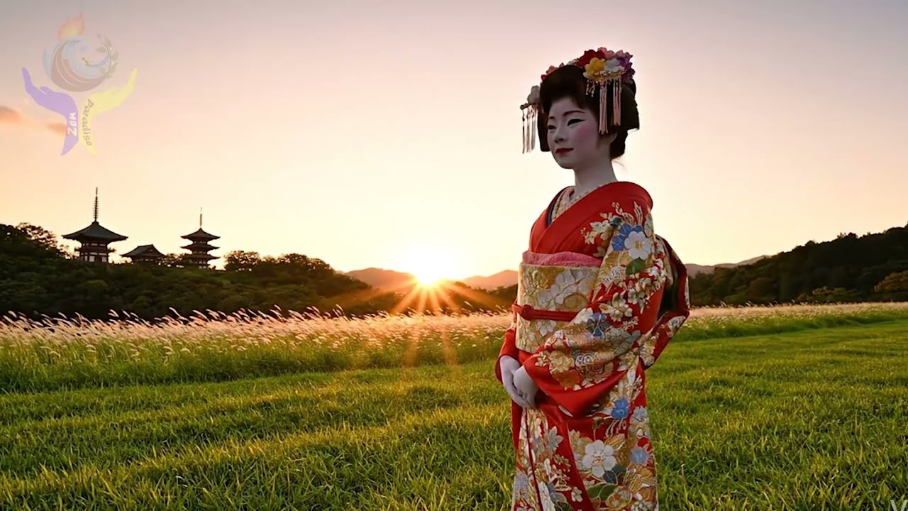 Meadow Temple Calm • Geisha Open Field Stillness • Zen Ambient Light