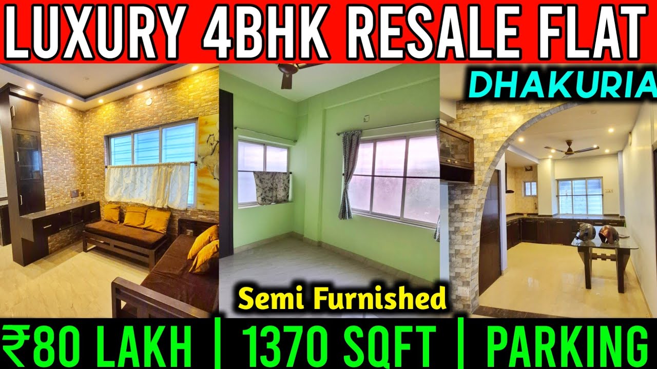 P - 45 | Spacious 4BHK Resale Flat | 1370 Sqft | Only ₹80 Lakh | Parking Included✅Dhakuria