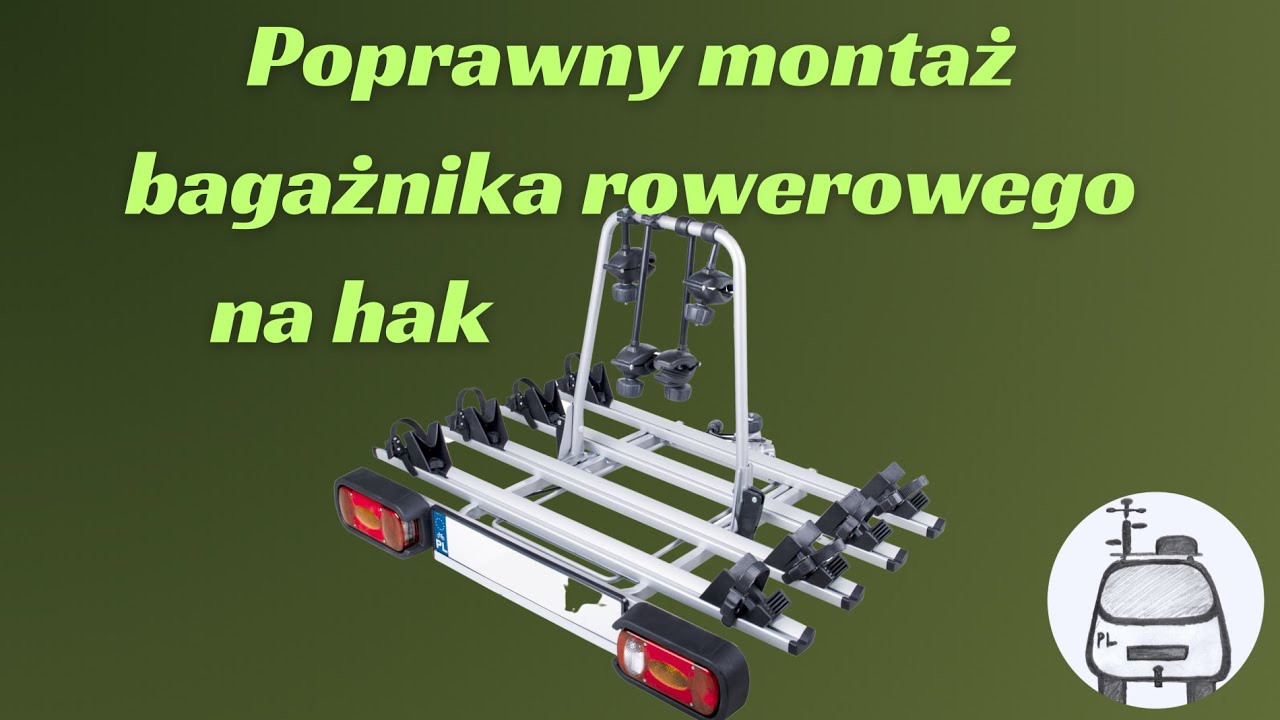 Bagażnik rowerowy na hak. Poprawny montaż bagażnika rowerowego na hak. Wynajem bagażnik&oacute;w Radomsko
