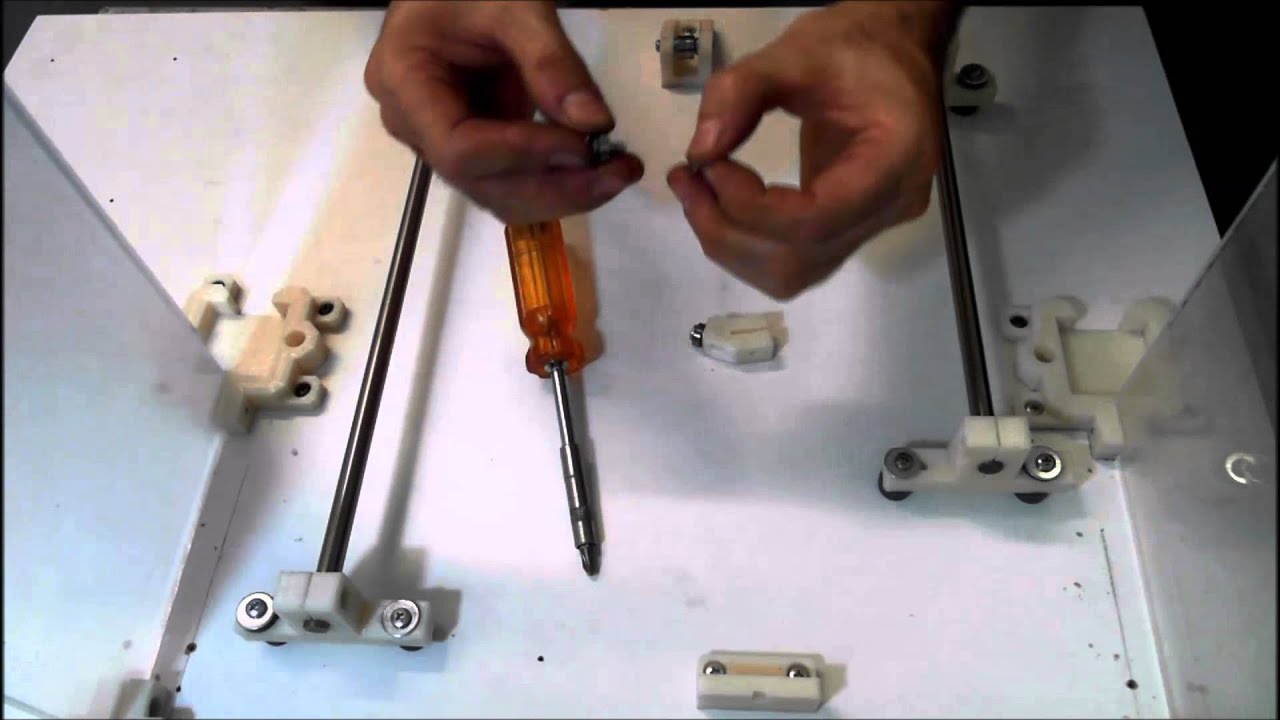 $65 3D Printer made from recycled electronic waste - Build sequence 04 - Base and frame assembly