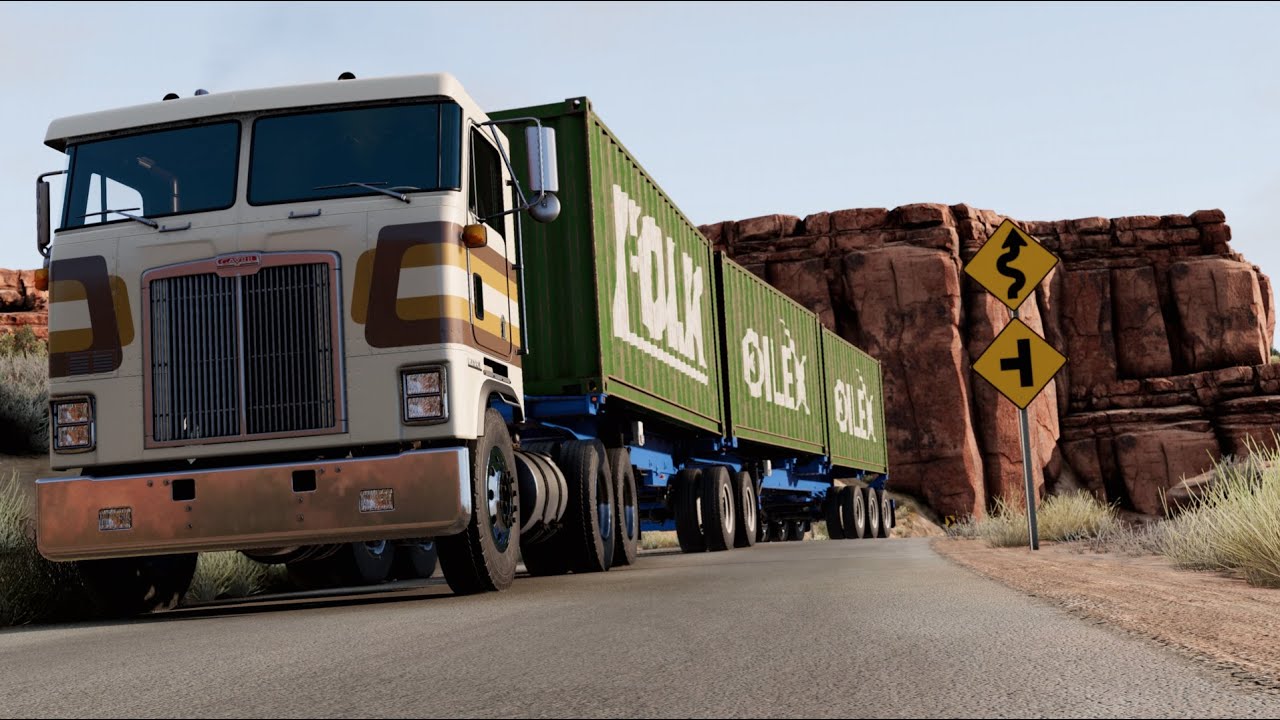 Gavril T-Series | HEAVY HAULAGE in UTAH with Traffic - BeamNG.drive