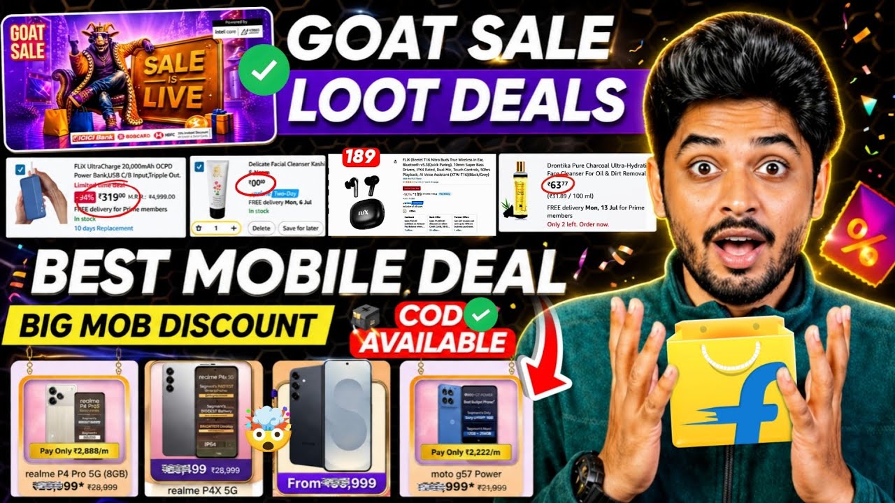 Flipkart GOAT Sale Loot Deals 2026 | GOAT Sale All Product Offer iPhone Mobile Offer 2026