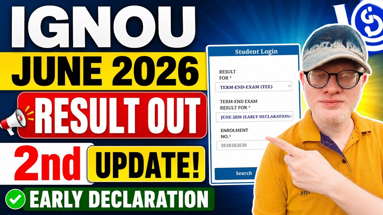 IGNOU JUNE 2026 Result Out 😮 2nd Update Publish ( Early Declaration)