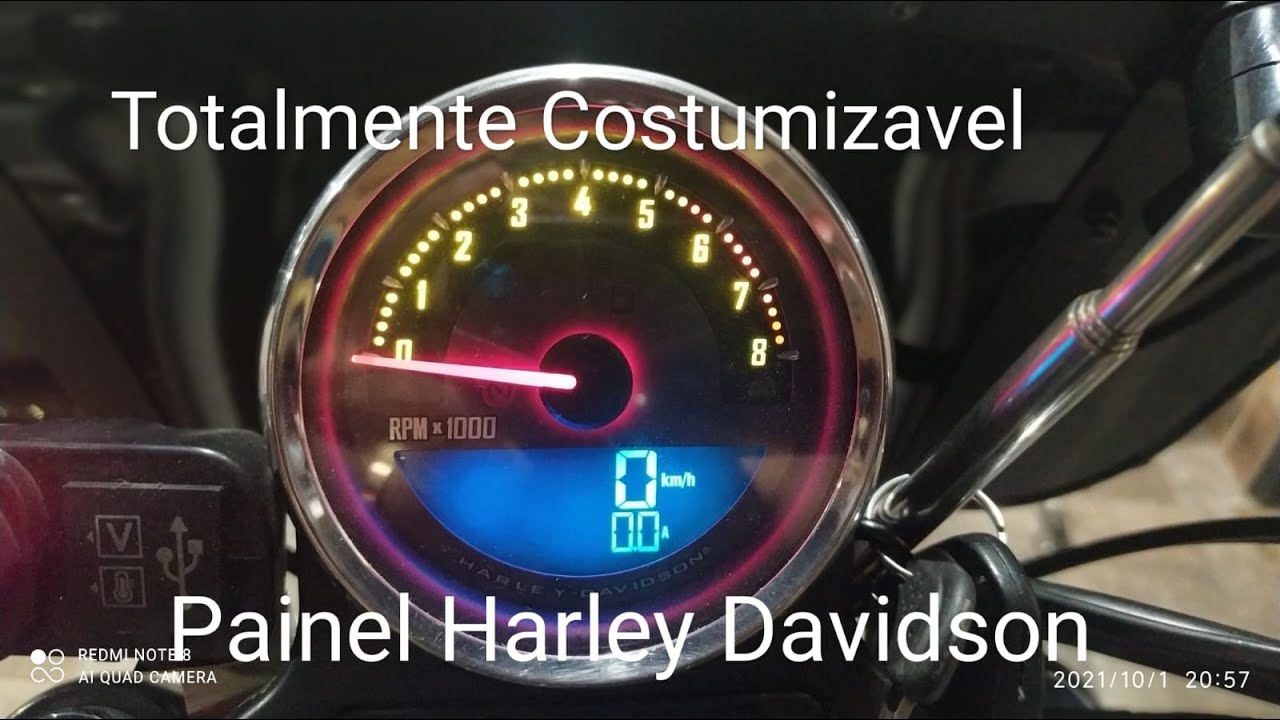 Painel Digital Harley Davidson.